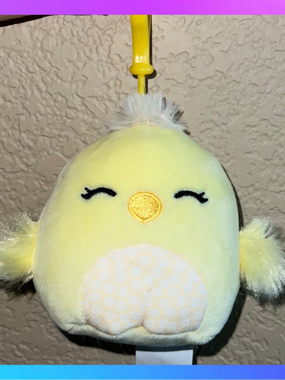 Squishmallow Chick Clip New With Tags
